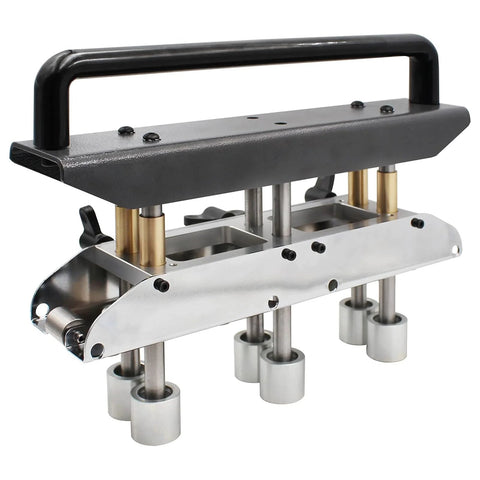 Three Station Edge Roller Bender for Sheet Metal Bending, showing V-shaped brake and bead roller capacity for roofing and metal fabrication.