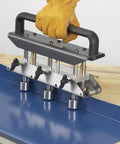 Three Station Edge Roller Bender For Sheet Metal Bending 0 To 90 Degree Angles And 13 To 130 Millimeter Bead Roller Capacity in use
