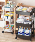 Two rolling storage carts with 3 inch heavy duty caster wheels set of four with M10 25mm threaded stem for furniture and equipment