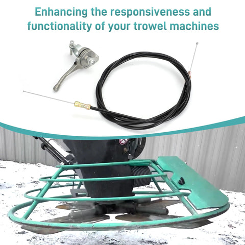 Throttle Cable Kit Upgrade for J36 JS36 B46 BS46 Trowel Machines shown with installation on Multiquip Whiteman model.