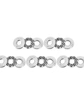 Thrust Ball Bearing Set 10mm 24mm 9mm Chrome Steel ABEC 3 Single Row 5 Piece Pack Built For Tough Machinery And DIY Projects Heavy Duty