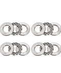 Dope Miniature Thrust Ball Bearing 15mm Bore 28mm Outer Diameter 9mm Thick Chrome Steel AISI 52100 With Washers Pack Of 4
