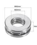 Thrust Ball Bearing 20mm Bore 40mm OD 14mm Thick Stainless Steel With Washers S51204 for machinery