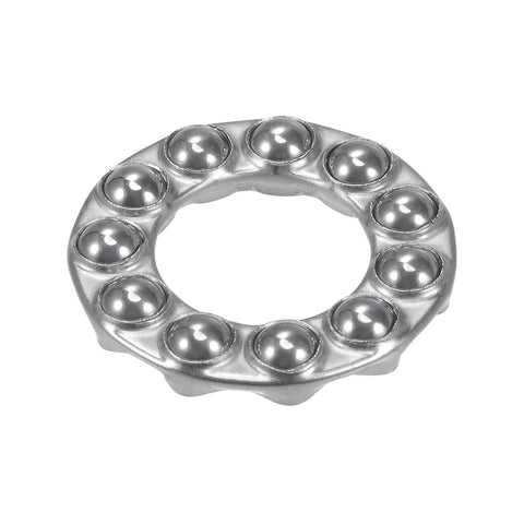 Front view of Thrust Ball Bearing 20mm Bore 40mm OD 14mm Thick Stainless Steel With Washers S51204 in 420 stainless steel