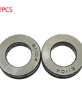 Thrust Ball Bearing 20x35x10mm Flat Single Row 2 Pack, steel, durable, shown close-up, rings and ball cage visible.