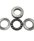 Thrust Ball Bearing 20x35x10mm Flat Single Row 2 Pack showing separate parts, built to last bearing steel for heavy-duty use.