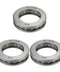Three Thrust Ball Bearings 30mm Bore 47mm OD 11mm Width Pack Of 3 for Low Speed Axial Load Made From Chromium Steel GCr15 Rannb 51106