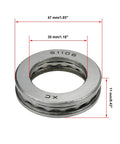 Thrust Ball Bearing 30mm Bore 47mm Outer Diameter 11mm Width Pack Of 3 For Low Speed Axial Load Made From Chromium Steel GCr15 Rannb 51106