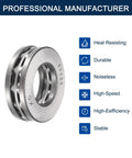 Thrust Ball Bearings Four Pack 51100 Three In One Set For Hobbyists And Pros, durable chrome steel with brass cage, side view.