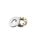 Thrust Ball Bearings 5mm Bore 12mm OD 4mm Thick Chrome Steel 52100 With Brass Cage Two Pieces
