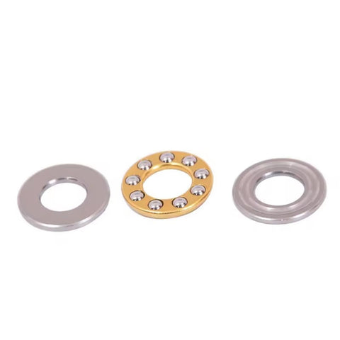 Thrust Ball Bearing 8mm Bore 22mm Outer Diameter 7mm Width Chrome Steel components displayed. Ideal for rotation machinery applications.