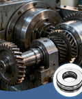 Heavy Duty Thrust Ball Bearing Uxcell For Machinery And DIY Projects with gears, 35mm bore, chrome steel, 51307, ABEC5, installed in equipment
