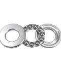 Thrust Ball Bearing 20mm Bore 40mm OD 14mm Thick Stainless Steel With Washers S51204, 420 stainless, components on display