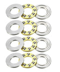Durable Thrust Ball Bearing Set 8mm x 16mm x 5mm Bore Outer Diameter Chrome Steel 52100 Brass Cage Single Direction 4 Pieces Uxcell