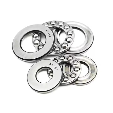 Thrust Ball Bearing Set Two Pack For Low Speed Axial Load Applications 17mm Bore 30mm Outer Diameter 9mm Width Chrome Steel GCr15