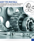 Thrust ball bearings 17x35x12 mm, chromium steel (GCr15), silver, 2 pcs