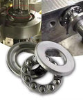 Two Pack 30mm Bore Thrust Ball Bearing Axial 47mm Outer Diameter 11mm Thickness Chrome Steel 52100 With Brass Cage installed in machinery