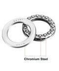 Thrust Ball Bearings 35mm Bore 52mm Outer Diameter 12mm Width Chrome Steel ABEC 3 Single Row 2 Pack close-up image