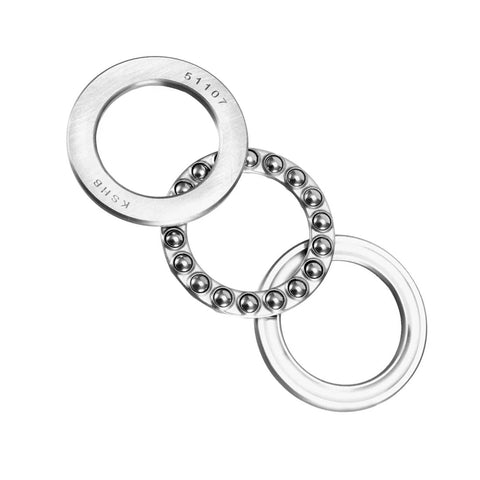 Thrust Ball Bearings 35mm Bore 52mm Outer Diameter 12mm Width Chrome Steel ABEC 3, components view with steel balls
