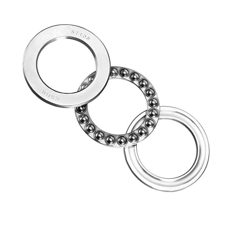 Heavy Duty Thrust Ball Bearings 40mm Bore, 60mm Outer Diameter, 13mm Width, Chrome Steel AISI 52100, ABEC 3, Set of 2, exploded view