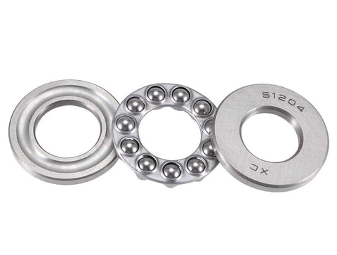 4 Pack 51204 Carbon Steel Axial Thrust Ball Bearings 20mm Inner Diameter 40mm Outer Diameter 14mm Width set close-up view
