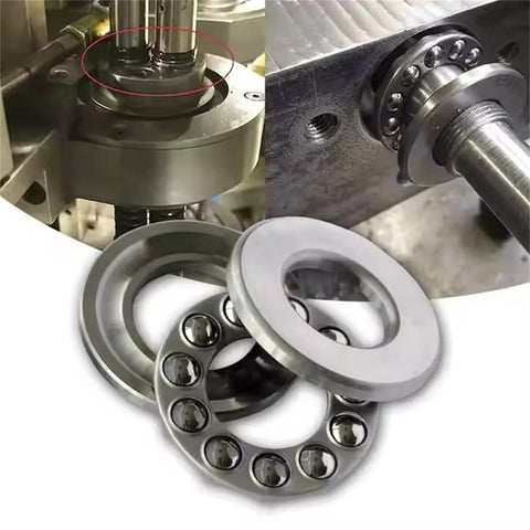 2 Pack 51101 Thrust Ball Bearings For Plane Axial Use Chrome Steel AISI 52100 With Brass Cage Installed in Machinery