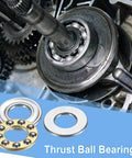 Eight Pack Miniature Thrust Ball Bearings With Washers 8mm Bore for conveyor systems and machine tools, illustrated parts and application