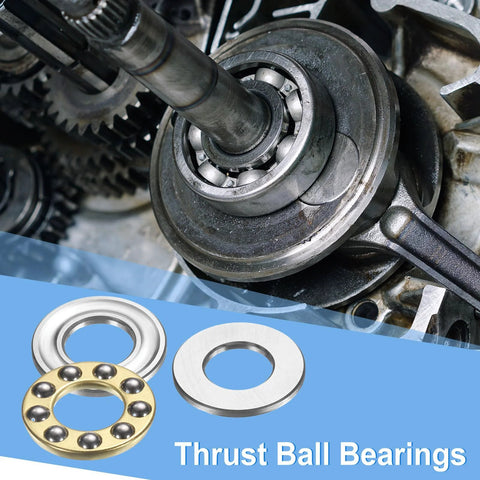 Eight Pack Miniature Thrust Ball Bearings With Washers 8mm Bore for conveyor systems and machine tools, illustrated parts and application