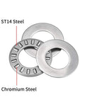Heavy Duty Thrust Needle Roller Bearing Kit With Washers made of chromium and ST14 steel, showcasing needle rollers and washers