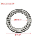 Two Sets Thrust Needle Roller Bearings NTA1625 And TRA with two washers for heavy-duty axial load, 1 inch ID, 1.5625 inch OD, 0.078 inch thick