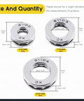 Nine Piece Thrust Needle Roller Bearing Set With Washers In Three Sizes 10x24x9Mm 17x30x9Mm And 20x35x10Mm Chrome Steel