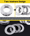 Nine Piece Thrust Needle Roller Bearing Set With Washers In Three Sizes 10x24x9Mm 17x30x9Mm And 20x35x10Mm Chrome Steel For Automobiles Pumps And Machine Tools Durable High Precision With Ready To Use Washers By Mardatt, showing a two washers design.