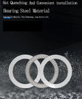 Image of Two Sets Of Thrust Needle Roller Bearings With Four Washers 55mm Inner Diameter 78mm Outer Diameter 3mm Width, showcasing steel material