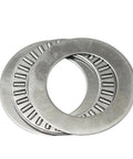 Two Sets Thrust Needle Roller Bearings NTA1625 And TRA with Washers shown in durable bearing steel, 1 inch ID, for heavy-duty use.