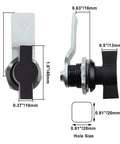 Two Pack Thumb Operated Offset Cam Lock Fits On Panels Up To Nine Millimeters Thick With T Handle Swing Knob Turn Cam Lock