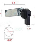 Two Pack Thumb Operated Offset Cam Locks For 1-7mm Door Thickness, 0.8 Inch Hole, Zinc Alloy Lock Body With ABS Handle, Easy Turn