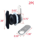 Two high quality zinc alloy thumb operated offset cam locks with T handle deliver secure quick access for machines, cabinets and drawers with easy turn operation, 35mm length and 19x16mm threads, black finish, durable and reliable.
