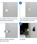 Installation steps for Two Pack Thumb Operated Offset Cam Locks, Durable Zinc Alloy, Wear And Corrosion Resistant, 23mm Thread And 59mm Latch
