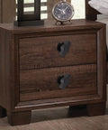 Wooden nightstand with two drawers, featuring the installed Two Pack Thumb Operated Offset Cam Lock Fits On Panels Up To Nine Millimeters Thick With T Handle Swing Knob Turn Cam Lock For Machine Cabinets And Drawers