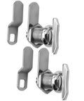 Five Eighths Inch Thumb Operated Offset Cam Lock for RV Compartments and Camper Storage Doors Non Locking Thumb Turn Durable Zinc Alloy Die Cast Housing Two Pack displayed