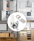 Effortless, keyless access with a thumb operated offset cam lock for RVs, campers, storage cabinets, drawers, and mailboxes, shown in use.
