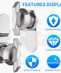 Five 5/8 inch thumb-operated offset cam locks provide secure, keyless locking for RV compartments, cabinets, mailboxes, drawers.