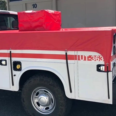 15 Inch Tie Down Straps With Non Crimp S Hooks For Outdoor Use Weatherproof And Waterproof 23 Inch Max Stretch securing tarp on truck