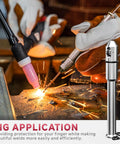 Tig Pen Finger Feeder And Welding Rod Holder For 0.8 To 3.2 Mm Rods and One Thirty Second To One Eighth Inch Range TP 01 Tool in use