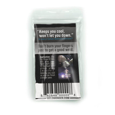 Product packaging of Pocket Size TIG Finger Heat Shield For Welding That Keeps Your Fingers Safe From Burns, Fiberglass Shield