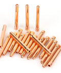 68 Piece TIG Torch Consumables Kit for PTA DB SR WP 17 18 26, showing copper collets and bodies, for precise welding.