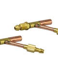 TIG Welding Torch Fitting For WP17 3/8-24UNF With Gas And Water Separate Cable Connector Fitting Pack Of 2 shown side by side