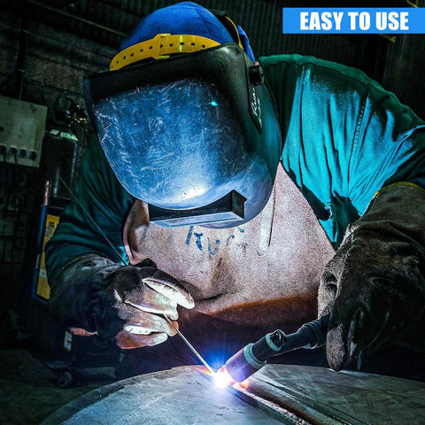 Welder using Stainless Steel TIG Welding Rods 50 Pack ER308L 1 By 16 Inch Filler Rod in workshop