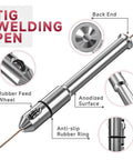 Diagram of Tig Pen Finger Feeder And Welding Rod Holder For 0.8 To 3.2 Mm Rods with annotations highlighting features.