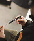 Person using Professional TIG Welding Pen Holder with Metal Storage Case and Comfortable Grip for fast wire feed